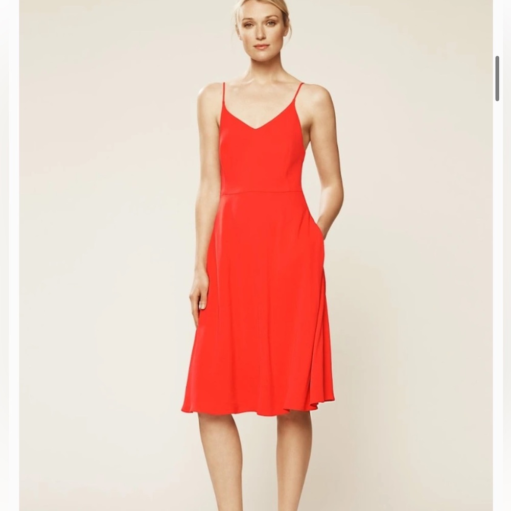 SJP by Sarah Jessica Parker Gilt Fit and Flare red dress size 4